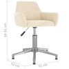vidaXL Okretne blagovaonske stolice 4 kom krem bar&scaron;unaste