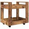 vidaXL Kolica za stol Staro drvo 60 x 45 x 60 cm Konstruirano drvo