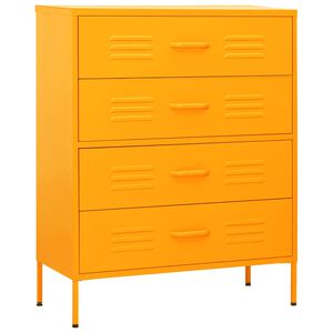 vidaXL Ladičar boja senfa 80 x 35 x 101,5 cm čelični