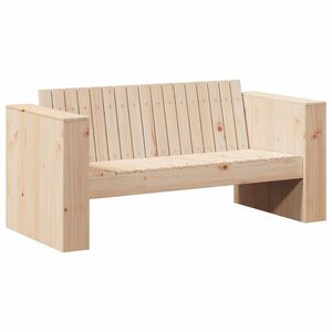vidaXL Vrtni kauč Prirodna 134 x 60 x 62 cm Čvrsto borovo drvo