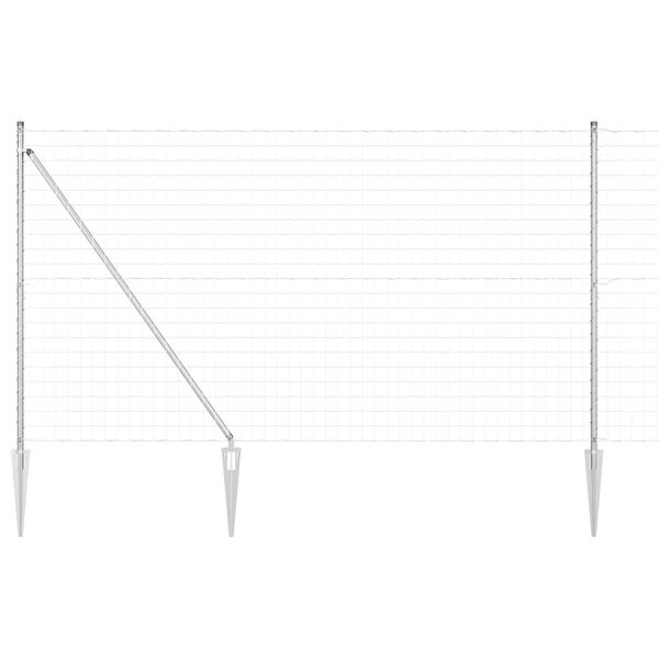 vidaXL Ograda s postovima Srebrno 1,5 x 10 m Čelik
