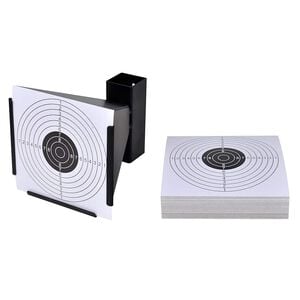 vidaXL Držač meta i hvatač kuglica + 100 papirnatih meta 14 cm