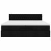 vidaXL Otomanski krevet s madracem crni 200x200 cm tkanine