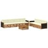vidaXL Set vanjskih sofa 8 kom. Prirodna i krem Poliester