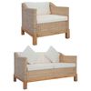 vidaXL 3-dijelni set sofa od prirodnog ratana s jastucima