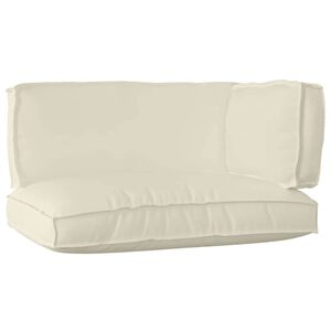 vidaXL Set jastučića za palete 3 pcs Krema Oxford tkanina