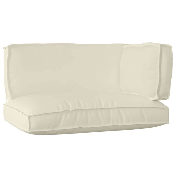 vidaXL Set jastučića za palete 3 pcs Krema Oxford tkanina