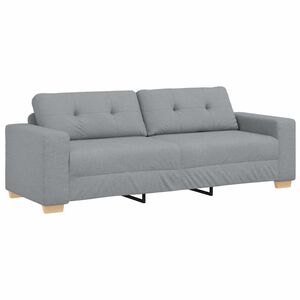 vidaXL Trosjed Sofa Svijetlo siva 220x78x80 cm Tkanina
