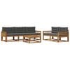 vidaXL Set vanjskih sofa s jastukom 6 pcs Prirodna i antracit
