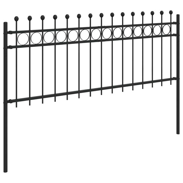 vidaXL Ograda u obliku prstena Crna 200 x 130 cm