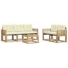 vidaXL Set vanjskih sofa 6 kom. Bijela i krem