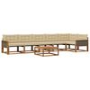 vidaXL Set vanjskih sofa s jastukom 7 pcs Prirodna i bež