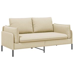 vidaXL Sofa za dvije osobe Krem 188 x 81 x 89 cm Tkanina