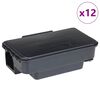 vidaXL Zamke za mi&scaron;eve 12 kom crne 22x12,5x7,5 cm