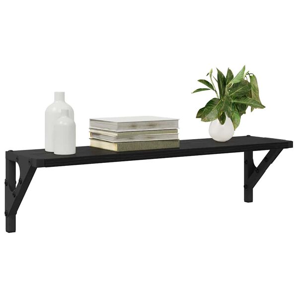 vidaXL Police na zidu s policom 2 pcs Crni hrast 60 x 15 x 15,5 cm