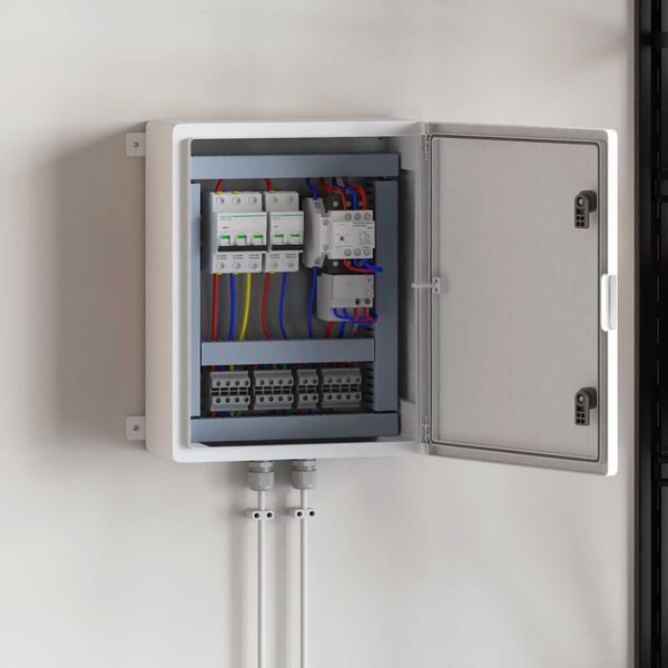 vidaXL Upravljački ormar Siva 47 x 20 x 60 cm ABS plastika