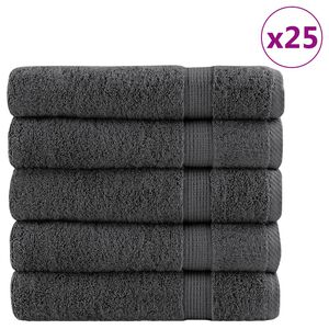 vidaXL Ručnici za tu&scaron; SOLUND 25 kom antracit 70 x 140 cm 600 gsm