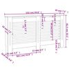 vidaXL Pokrov za radijator crni 152 x 19 x 81,5 cm MDF