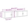 vidaXL Zidni TV ormar set 2 pcs Umjetnički hrast 100 x 34,5 x 40 cm