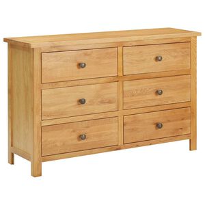 vidaXL Komoda s ladicama 105 x 33,5 x 73 cm od masivne hrastovine