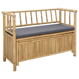 vidaXL Klupa za vrtno skladi&scaron;tenje 110 x 47 x 80 cm Bambus Prirodna