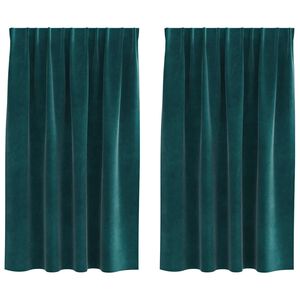 vidaXL Zavjese za zamračivanje 2 kom. Tamnozelena 140 x 140 cm Bar&scaron;un