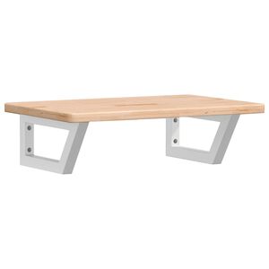 vidaXL Zidna polica za umivaonik od čelika i masivne hrastovine