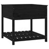 vidaXL Sadilica s policom crna 82,5x82,5x81 cm od masivne borovine
