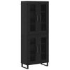 vidaXL Highboard 2 kom. Crni hrast 69,5 x 34 x 180 cm