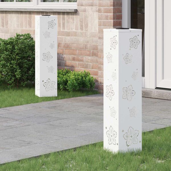 vidaXL Solarna LED svjetlost za stazu 2 pcs Bijelo