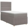 vidaXL Boxspring krevet s madracem Sivosmeđa 90 x 200 cm Tkanina