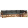 vidaXL Set vanjskih sofa s jastukom 5 pcs Prirodna i antracit