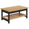 VidaXL Kava Stol EKAI Crna 100 x 60 x 45,5 cm Masivna borovina