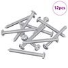 vidaXL Namje&scaron;tajni vijci 12 kom. Srebrno M6 x 60 mm Čelik