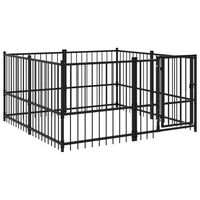 vidaXL Vanjski kavez za pse čelični 3,75 m²