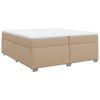 vidaXL Krevet box spring s madracem cappuccino 200x200cm umjetna koža
