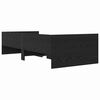 vidaXL Krevetna konstrukcija Crni hrast 90 x 190 cm Čvrsto borovo drvo