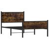 vidaXL Metalni okvir kreveta bez madraca boja hrasta 100x190 cm