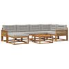 vidaXL Set vanjskih sofa s jastukom 7 pcs Prirodna i svjetlosiva