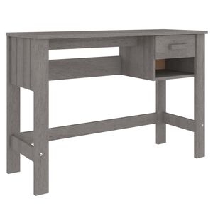 vidaXL Radni stol HAMAR svjetlosivi 110 x 40 x 75 cm masivna borovina