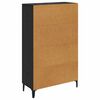 vidaXL Highboard Crni hrast 70 x 31 x 115 cm Obrađeno drvo i čelik