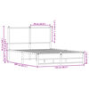 vidaXL Metalni okvir kreveta bez madraca smeđi hrast 120x200 cm