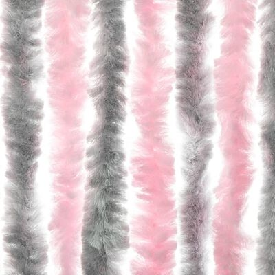 vidaXL Zastor protiv muha srebrnosivi i ružičasti 100 x 200 cm šenil