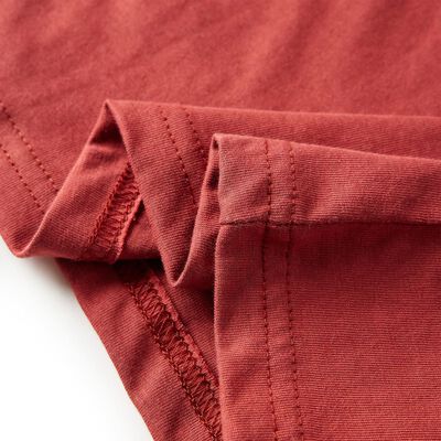 Dječja majica s dugim rukavima tamnocrvena 92