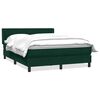 vidaXL Box Spring krevet s madracem tamno zeleni 160x220 cm bar&scaron;un