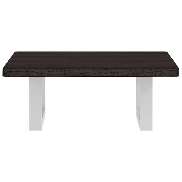 vidaXL Zidna polica za umivaonik od čelika i masivne hrastovine