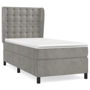 vidaXL Box spring krevet s madracem svjetlosivi 80 x 200 cm bar&scaron;unasti