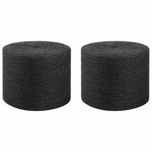 vidaXL Uže od jute 2 kom. 20 mm 100 m Crna 100% Juta Tossa
