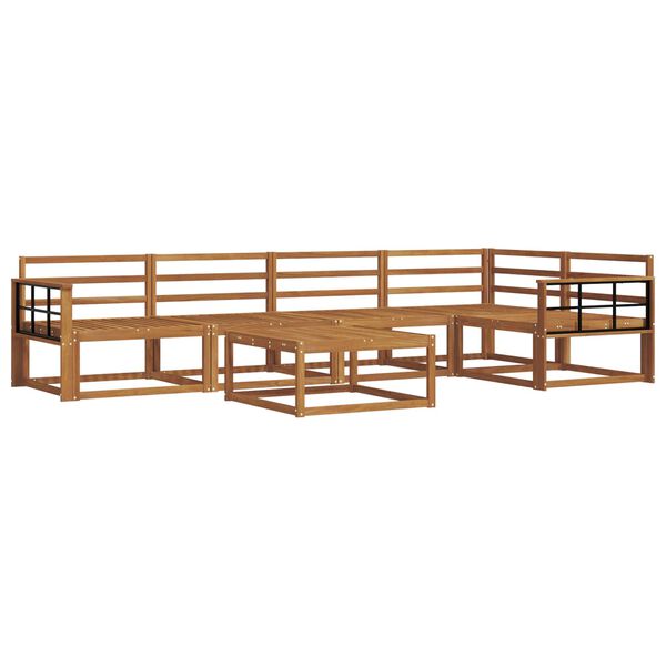 vidaXL Set vanjskih sofa 6 pcs Prirodna Čvrsto drvo akacije