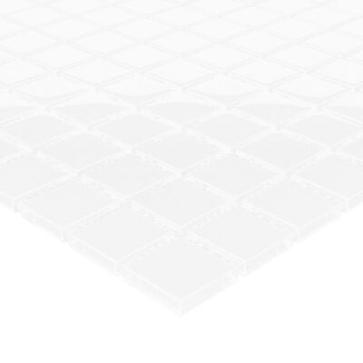 vidaXL Pločice s mozaikom 11 kom bijele 30 x 30 staklene